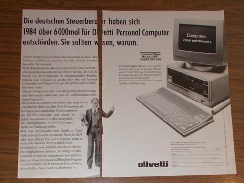 Rare advertising olivetti m24 - rare,