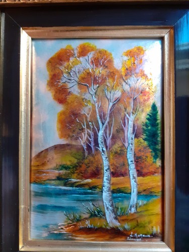 Tableau émaux limoges - tableau,