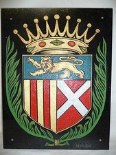 Plaque héraldique en marbre