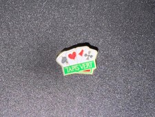 (Z13) PINS BADGE ENAMEL VINTAGE COLLECTION LOGO FDJ POKER TAPIS VERT