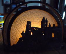 ANCIENNE LAMPE FER FORGE ART