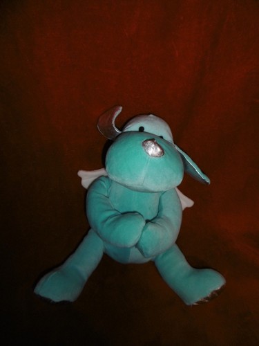 Doudou peluche chien ange bleu - chien,