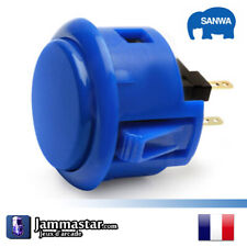 Boutons arcades originaux Sanwa Denshi OBSF-30 - Genuine Sanwa - Bleu Royal Blue
