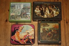 Lot boite tôle ancienne lithographiée ELAH MOLIE ALSA LEFEVRE pèche flamenco roi