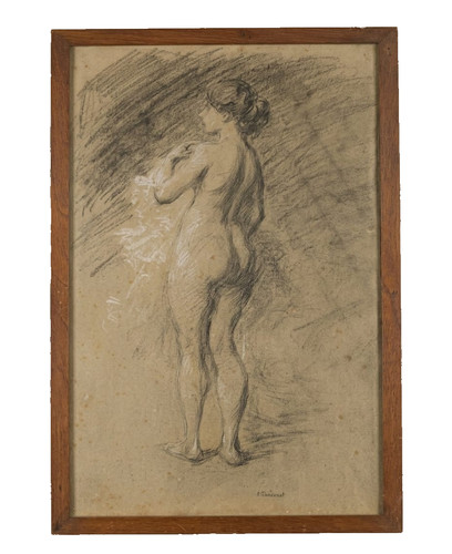 Tableau femme nue signé - , f