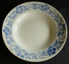 Assiette creuse Orchies Moulin des Loups – fleurs bleues – Ø 23 cm – Ref 4231