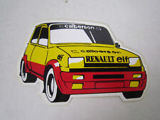AUTOCOLLANT STICKERS RENAULT 5 TURBO  ELF CALBERSON VINTAGE