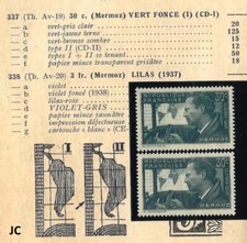 Les Types I & II du n° 337