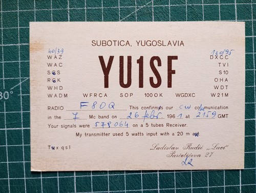 Br0893 carte radio amateur - carte, qsl