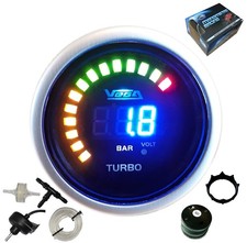 Manomètre pression turbo -1 à 3 bars numérique et leds 52 mm marque Française