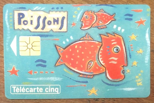 Telecarte zodiaque poissons - 5u,