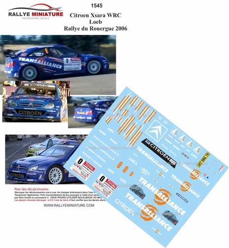 Decals ref 1545 - 1/43, citroen
