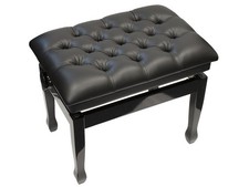 Banc pour Piano, Banc de Piano Noir, Très Robuste, Piano, Tabouret de Piano