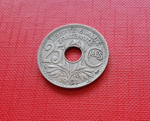 Pièce france 25 centimes - france,