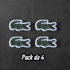 4x Patch Logo Écusson Crocodile Brodé Lacoste (Thermocollant Ou à Coudre)
