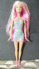ancienne poupée mannequin/barbie 2009 mattel 29 cm cheveux long blanc/rose
