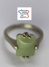 Bague pierre verte - pierre, ;argentée