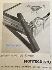 PUBLICITE MONTECRISTO LE CIGARE DES GRANDS DE CE MONDE BOITE DE 1959 FRENCH AD