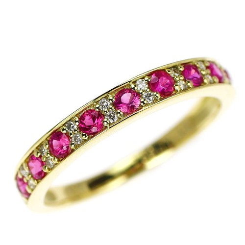 Bague diamant rubis - , 0,41