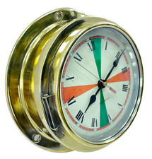 Chronoquartz Marine Bateau Radio-Réveil Pièce Laiton Ø 225mm x 70mm Tide Voyant
