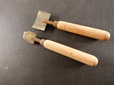 2 Fers à Dorer,  Outil Ancien Relieur Reliure, motif art déco