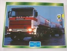 CARTE FICHE CAMION PORTEUR SCANIA R 142 H 8X2 1982