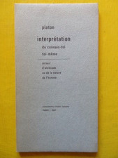Platon Connais-toi Toi-même