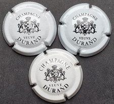 Lot lettre D2 - VEUVE DURAND armoiries / 3 CAPSULES PLAQUE MUSELET CHAMPAGNE