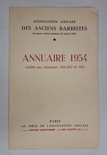 Annuaire 1954 association - annuaire,