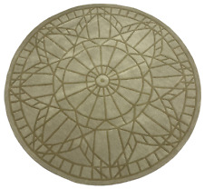 Rond Tapis 100% Laine Beige