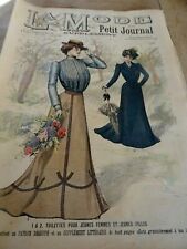 ANCIENNE REVUE LA MODE DU PETIT JOURNAL  AVEC PATRON ROBE 4 A 6 ANS  N°12 1901