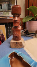 RARE ANCIEN  TIKI MOAI EN PIERRE(MARBRE) DE L ILE DE PAQUES TRES BEAU 27 CM 1,8K