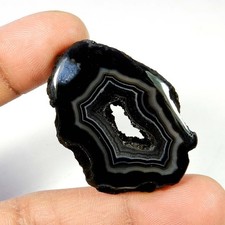 Tranche noire agate cabochon
