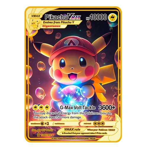 Carte pokemon metal gold - metal,