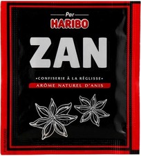Lot de 6 sachets Haribo ZAN réglisse saveur anis  cachou 12g