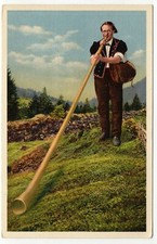 SUISSE - SWITZERLAND - SCHWEIZ - Joueur de COR des Alpes - Alphornbläser - vue11