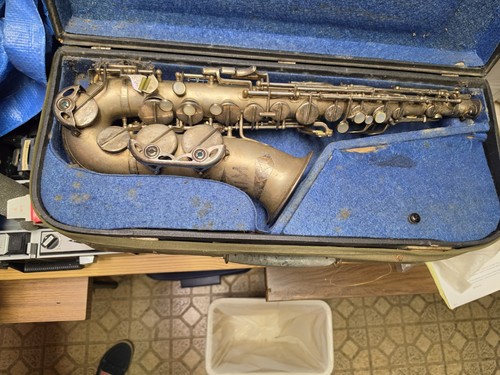 Vintage saxophone with case - with,