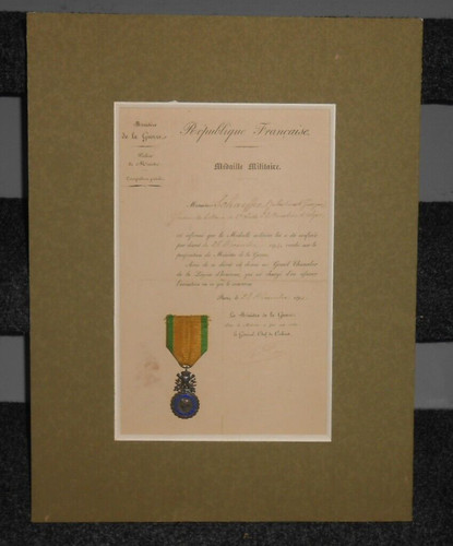 Diplôme médaille militaire - médaille,