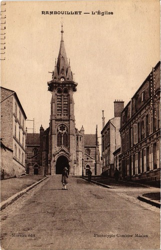 Cpa rambouillet eglise - cpa,