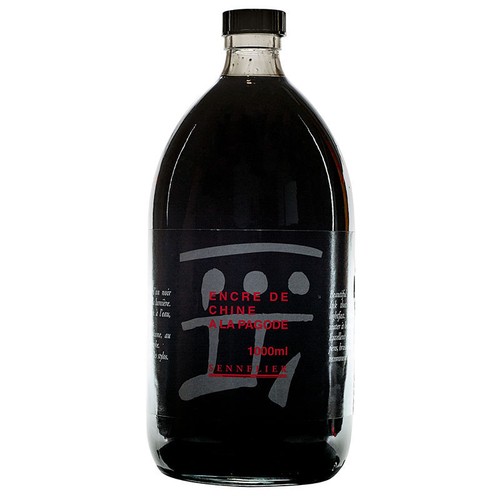 Flacon encre chine noir - encre,
