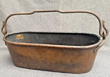 Large antique french copper planter 19th century