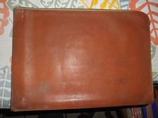 ancien sacoche cuir porte document dossier fin étudiant fermeture eclair fonctio