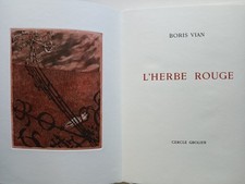 Boris VIAN / Lars BO - L'herbe rouge - Ex N°30/180 Vélin ILL. 14 Eaux-Fortes