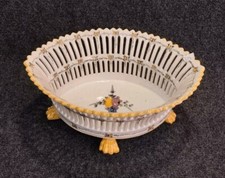 Corbeille Ajourée Faience De Malicorne Émile Tessier Centre De Table 