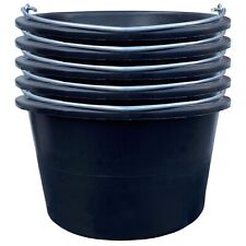 5X Bac À Mortier 40L Noir Bac À Mortier Pots De Plante Seaux Ciment Maçon