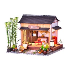 DIY Kit Dollhouse Miniature, 3D En Bois Miniature Maison avec LED Lumière,