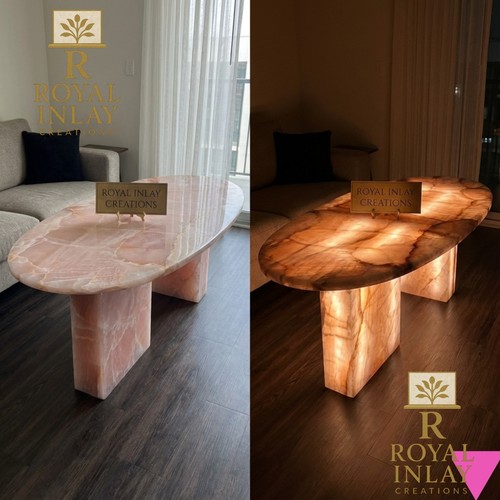 Table basse ovale - en, onyx