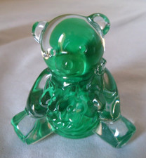 VINTAGE BELLE FIGURINE STATUETTE UN OURS NOUNOURS CRISTAL D ARQUES NEUF