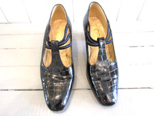 Salomés cuir noir façon