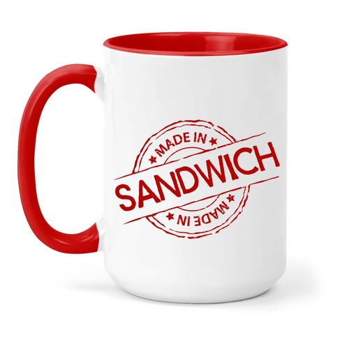Fabriqué sandwich tasse en - fabriqué,